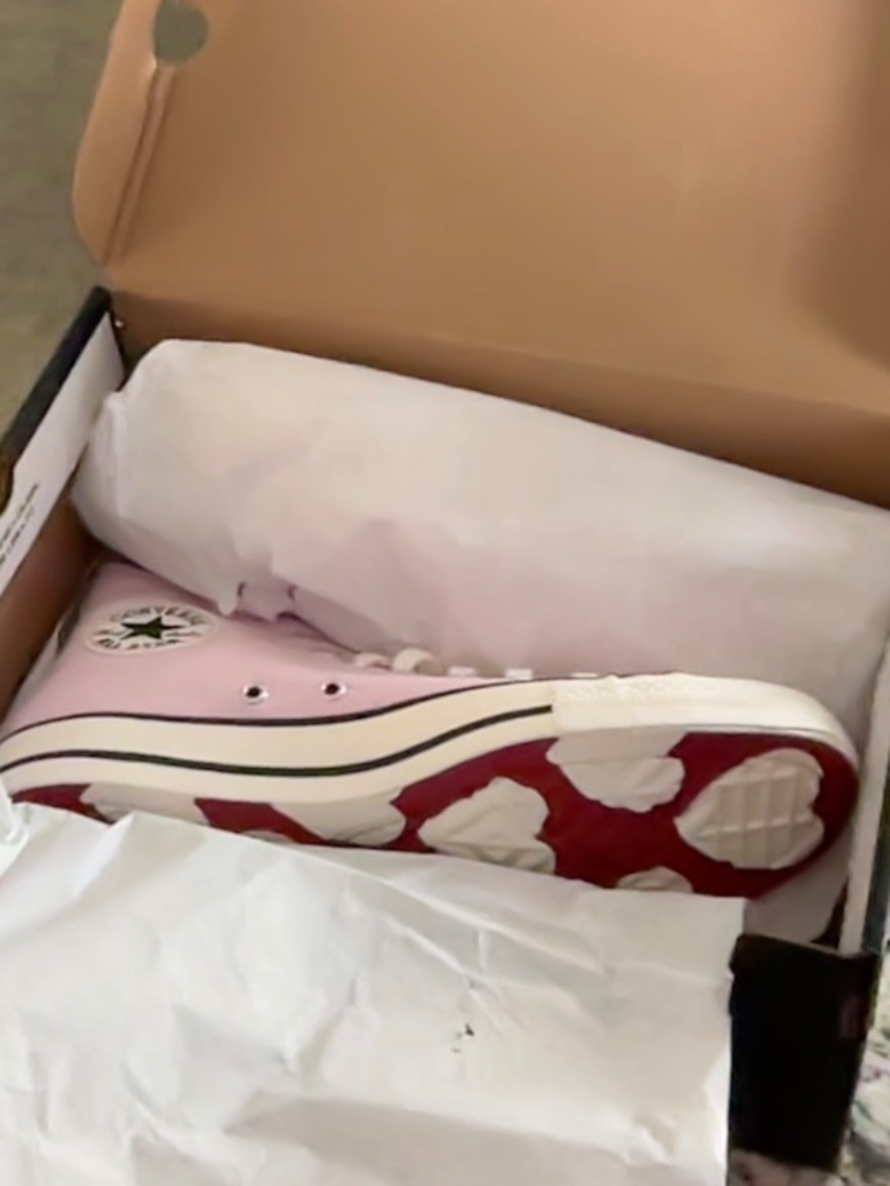 CONVERSE CHUCK TAYLOR ALL STAR HI-TOP SNEAKER VALENTINE DAY PINK/NEW FOUND BLOOM - Picture 2 of 11